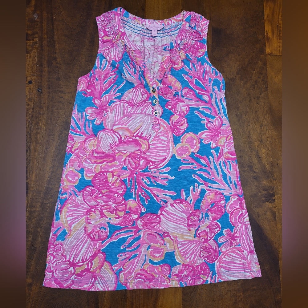 Lilly Pulitzer Essie Dress in Sparkling Blue Fantastic Size XS Extra Small